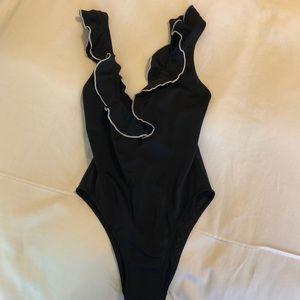 Solid & Striped Black One Piece Size S